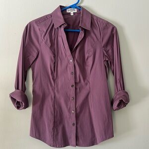 Express purple button-down